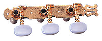 Stimmmechanik für Konzertgitarren mit Lyra Beschreibung: 3+3 Version, Set aus 2 Stück Welle: Kunststoff Übersetzung: 14:1 …... Dixon SKG 392 Konzertmechanik gold