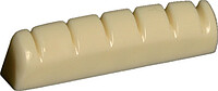 Beschreibung: Plastik, vorgekerbt. Vorder- und Unterseite rechtwinklig. 42x9x5mm (BxHxT) ... Heriba Gitarrensättel *